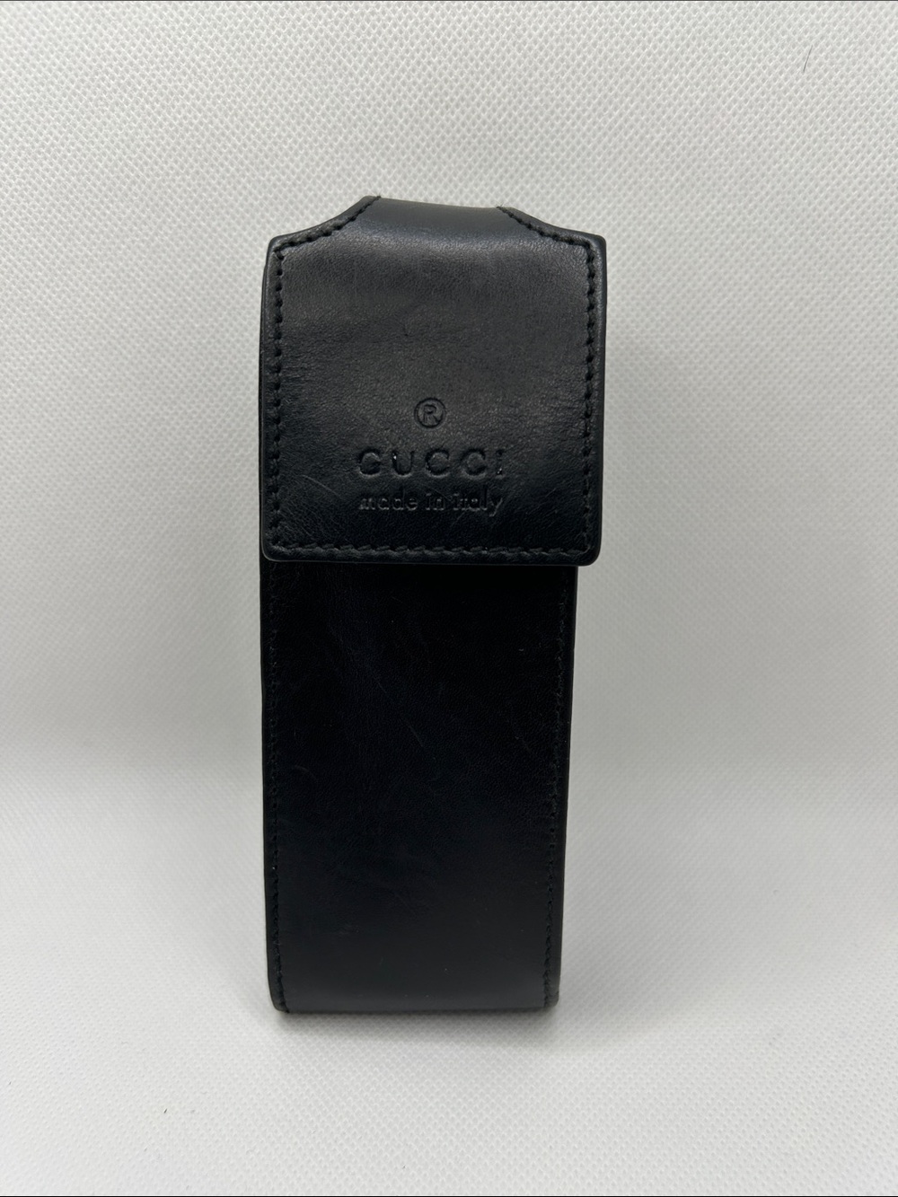 Vintage Authentic Gucci Black Leather Case 90’s